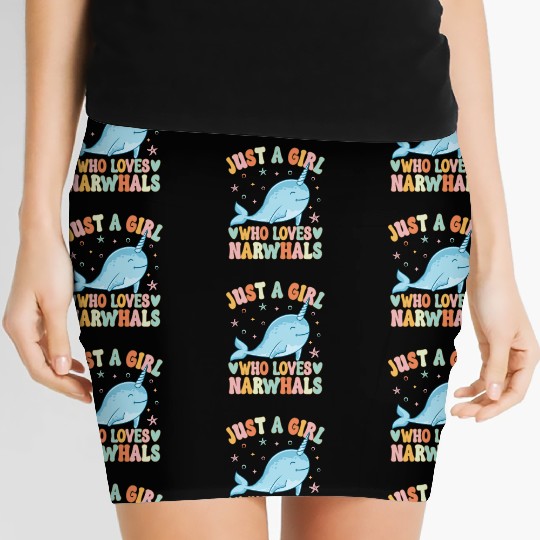 Narwhal Girl Narwhal Lover Women's Mini Skirts
