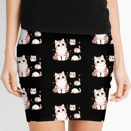 Lovely Felines Women's Mini Skirts