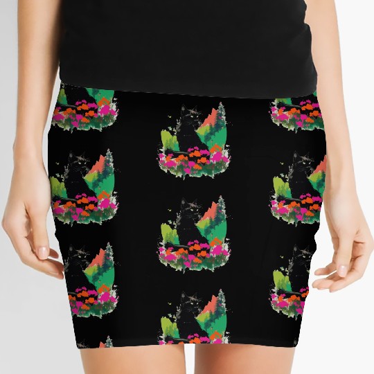 Cat Spring And Nature Women's Mini Skirts