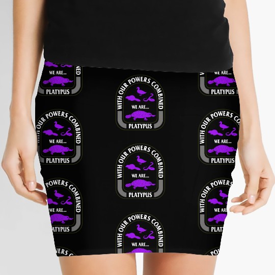 Platypus Women's Mini Skirts, With Our Powers Combined We Are