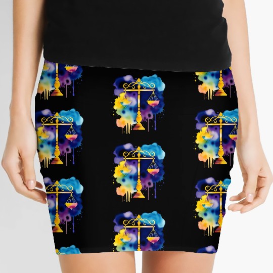 Color splash zodiac: Libra Women's Mini Skirts