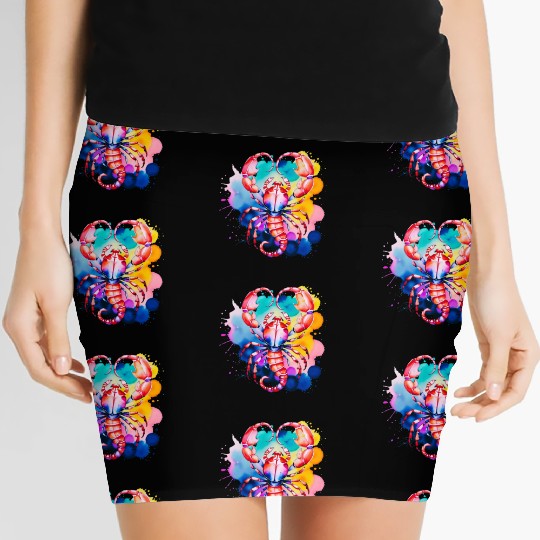 Color splash zodiac: Scorpio Women's Mini Skirts