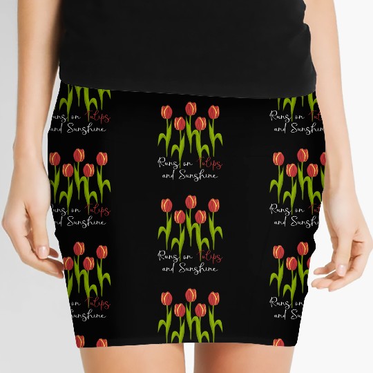 Tulips Garden Tulip Flowers Women's Mini Skirts