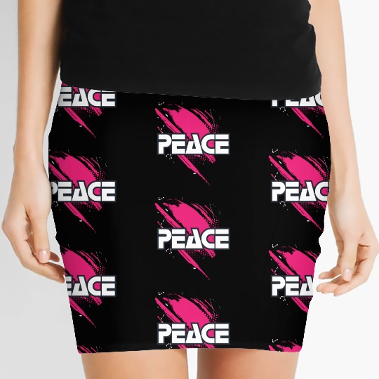"Serenity Reigns: Peaceful Harmony" Women's Mini Skirts
