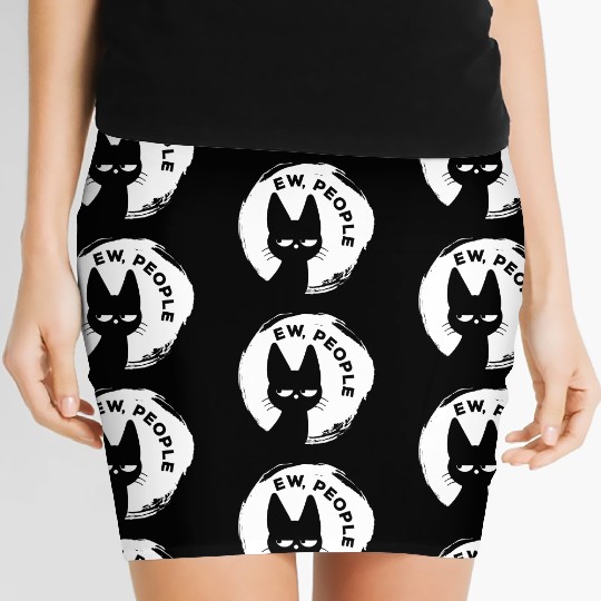Funny Cat - Ew People Women's Mini Skirts