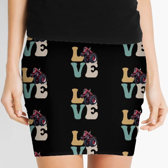 LOVE Tractor Pulling Tractor Driver Farmer Farming Women's Mini Skirts
