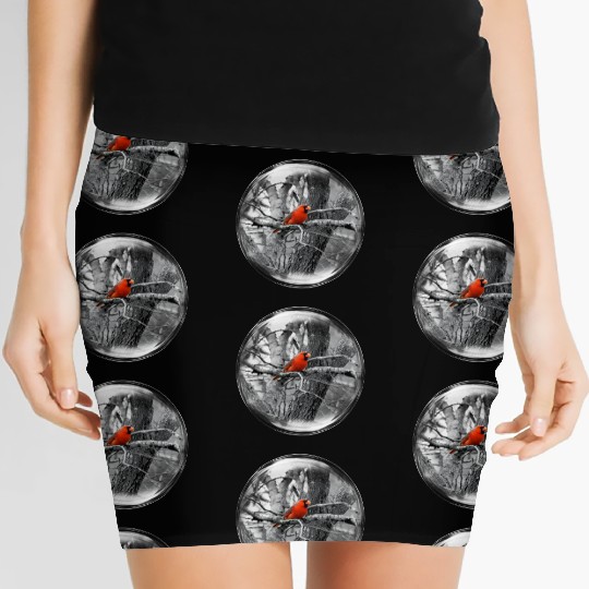 Life in a Bubble Collection -Contrasting Cardinal Women's Mini Skirts
