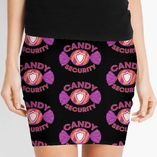 Candy Security Kids Parents Matching Birthday Women's Mini Skirts