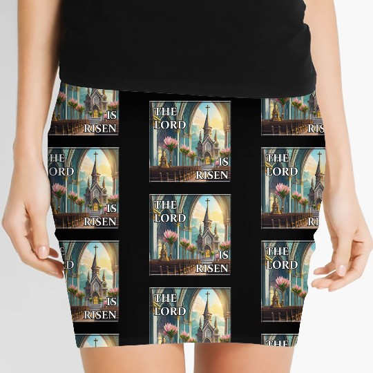 Happy Easter Sunday in Church Women's Mini Skirts