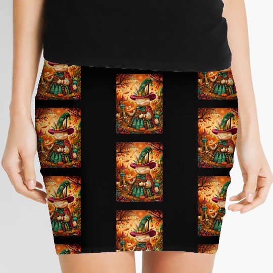 The Carrot Conjurer: A Rabbit Wizard's Naif Women's Mini Skirts