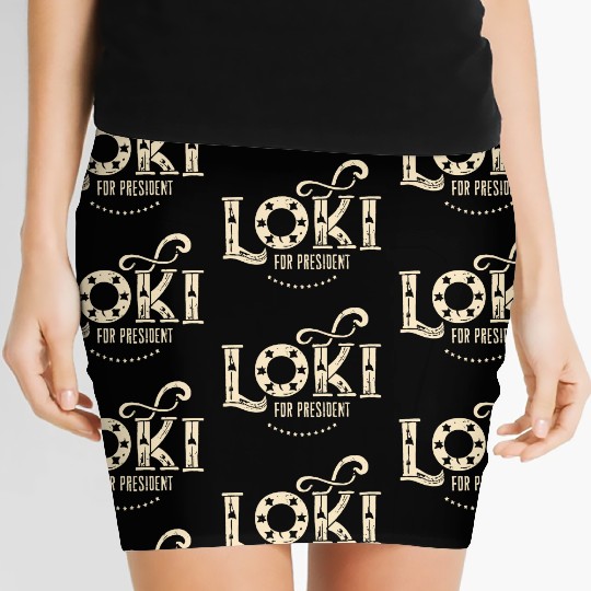 Loki For President Funny History Women's Mini Skirts
