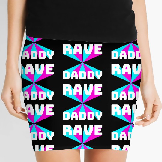 Rave Daddy EDM Techno Music Raver Party Festival Women's Mini Skirts