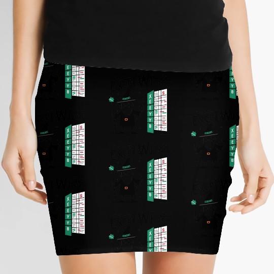 excel wizard funny accountant bookkeepers gift Women's Mini Skirts