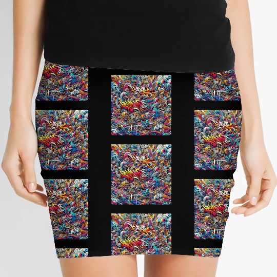 Graffiti Pulse Women's Mini Skirts