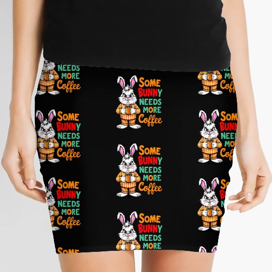 Happy Easter Bunny: Coffee Lover Gifts Women's Mini Skirts