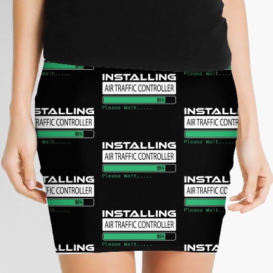 Please Wait Installing Air Traffic Controller, Women's Mini Skirts