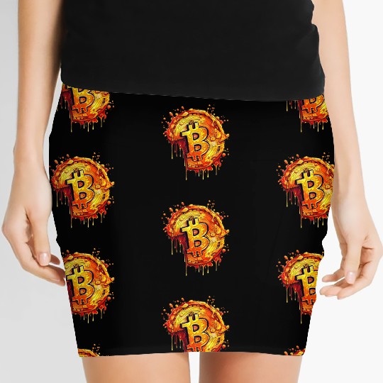 Bitcoin Pizza Day Funny Crypto Currency Trading Women's Mini Skirts