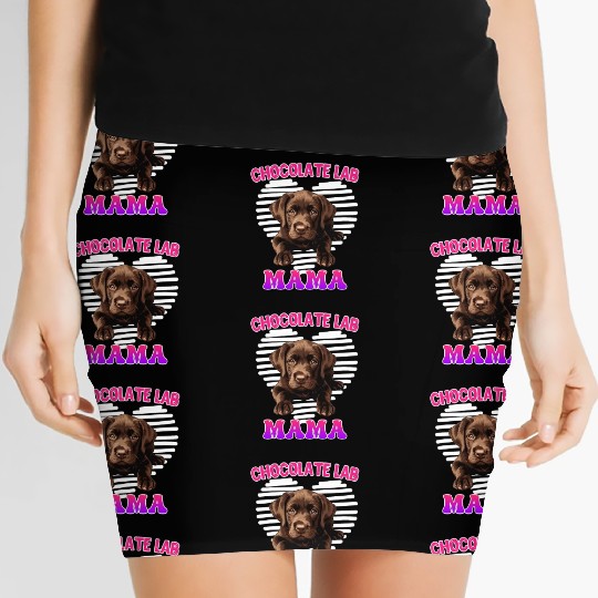 Labrador Retriever CHOCOLATE LAB MOM Labrador Women's Mini Skirts