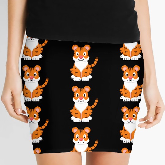 8 Playful Tiger Cub Women's Mini Skirts