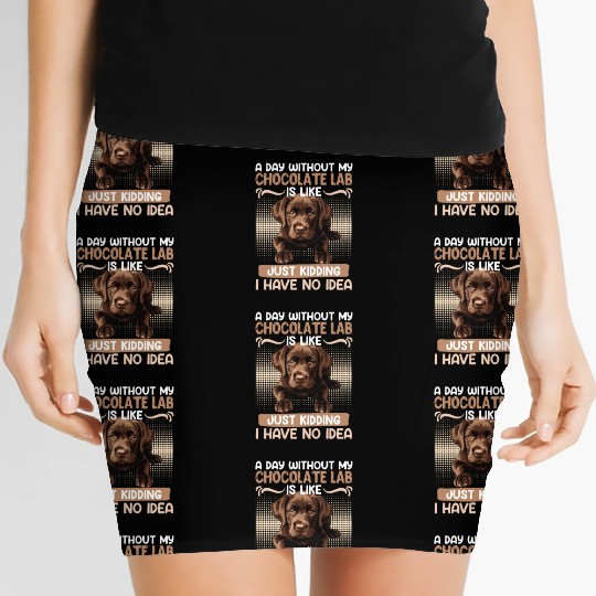 Labrador Owner A DAY WITHOUT MY CHOCOLATE LAB Women's Mini Skirts