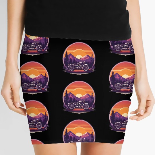 classic motorcycle Women's Mini Skirts