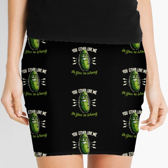 Pickle Lover Funny Pickle Dill pickle Pickled Women's Mini Skirts