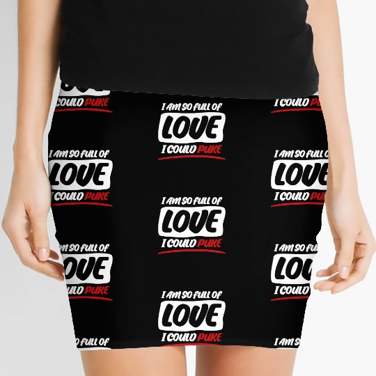 Valentine's Day Girlfriend Heart Love Women's Mini Skirts