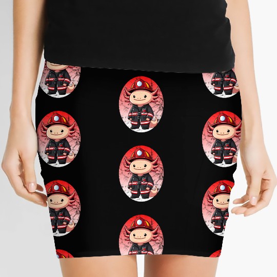 Axolotl Firefighter Women's Mini Skirts