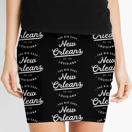 Classic Retro Vintage New Orleans Louisiana Big Women's Mini Skirts
