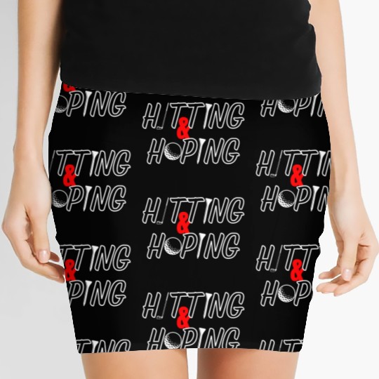 Hitting & Hoping Golf Wear_White Version Women's Mini Skirts