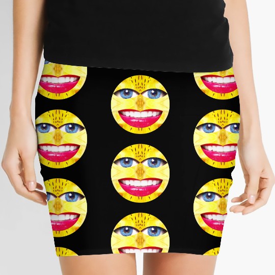 Smile Face Have a Nice Day Promote Happiness Joy Women's Mini Skirts