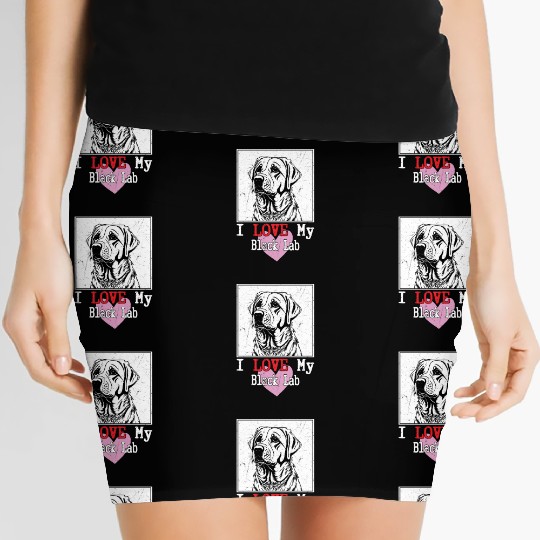 I Love My Black Lab Owner Labrador Retriever Women's Mini Skirts