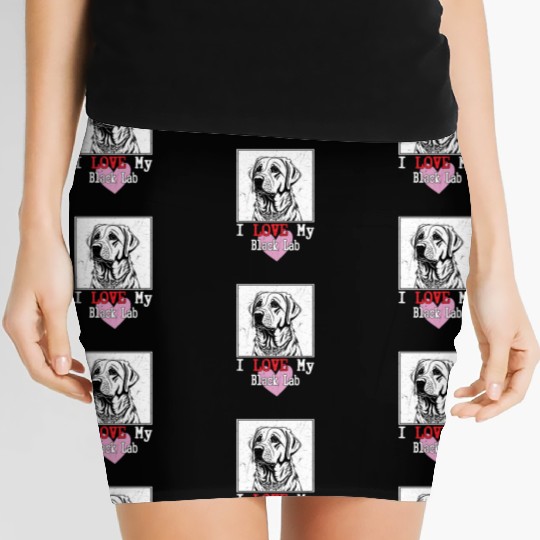 I Love My Black Lab Owner Labrador Retriever Women's Mini Skirts