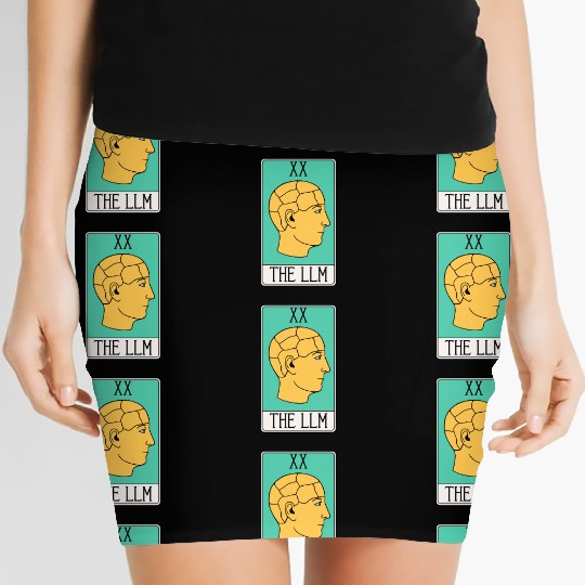 LLM Tarot Card - LLMs - Large Language Model - AI Women's Mini Skirts