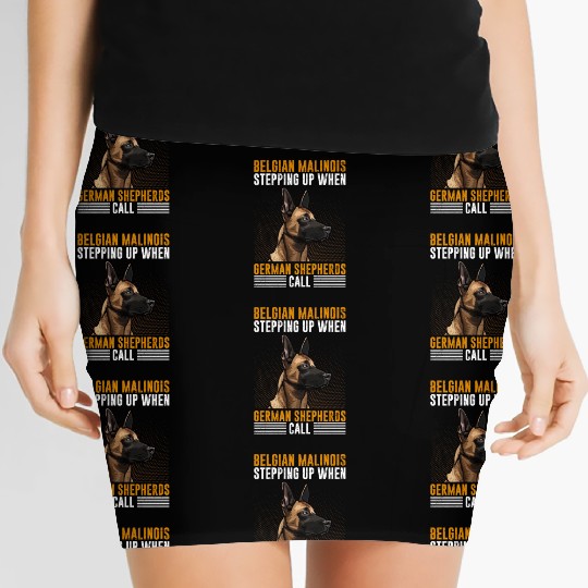 BELGIAN MALINOIS STEPPING UP WHEN SHEPHERDS CALL Women's Mini Skirts