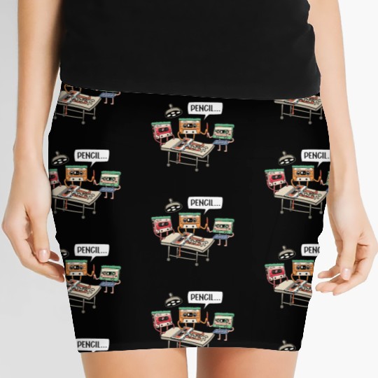 Cassette Tape 80s Music Lover Women's Mini Skirts