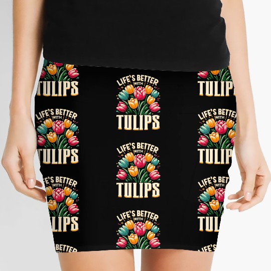 Tulips Tulip Flower Yes I Talk To Tulips Women's Mini Skirts