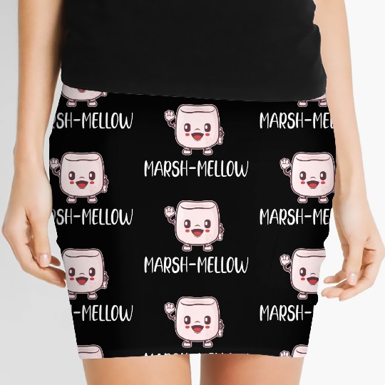 Marsh-Mellow Marshmallow Puns Cocoa RV Mountain Women's Mini Skirts