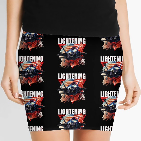 F35 Lightning Fighter Jet Plane Veteran Military Women's Mini Skirts