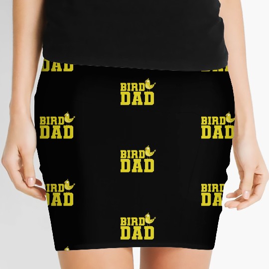 Bird Dad yellow Canary Bird Women's Mini Skirts