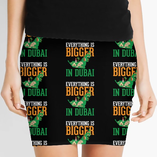 Dubai Map: The City of Dreams Women's Mini Skirts