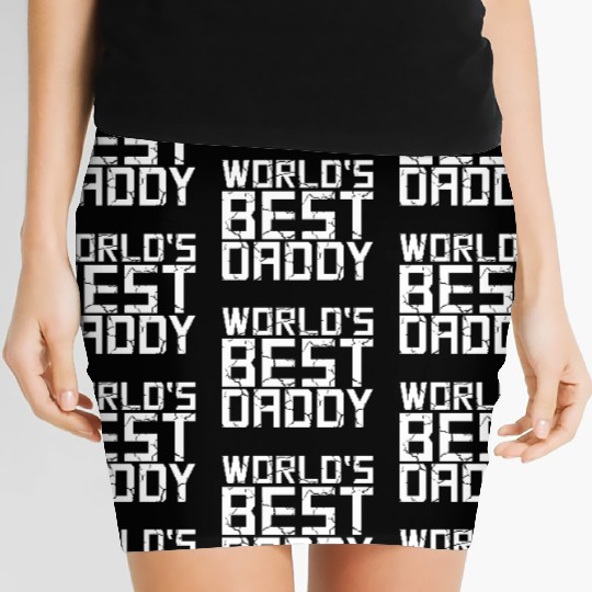 The Best Dad Ever Coolest Daddy in the World Love Women's Mini Skirts
