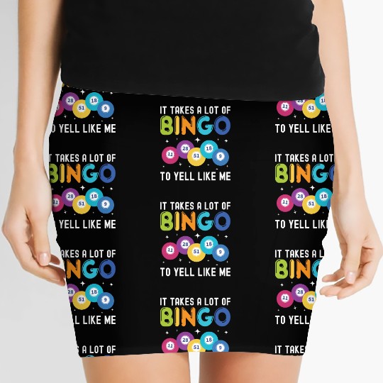 Funny Bingo Yeller Bingo Player Women's Mini Skirts