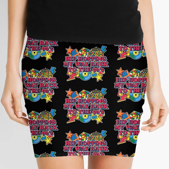 Hip Hopping Back to 90s Music Party Songs Reunion Women's Mini Skirts