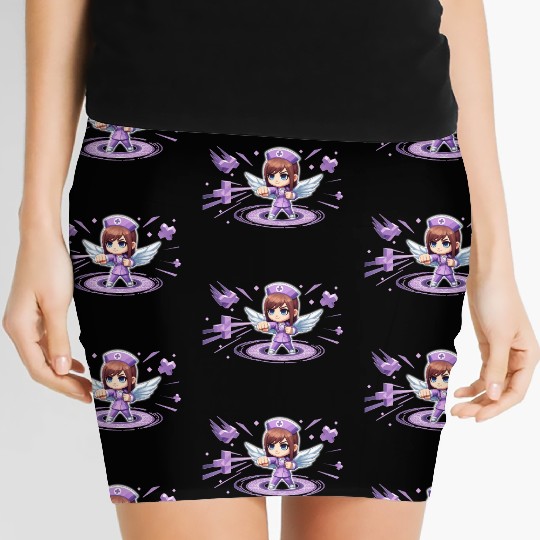 Chibi Nurse Angel Women's Mini Skirts
