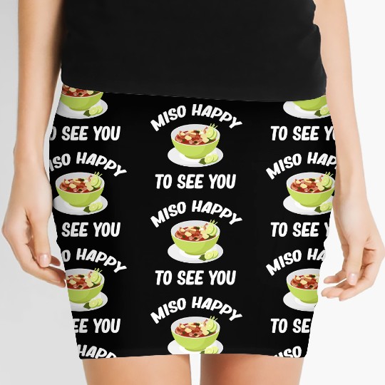 Miso Happy To See You Asian Chinese Cuisine Women's Mini Skirts