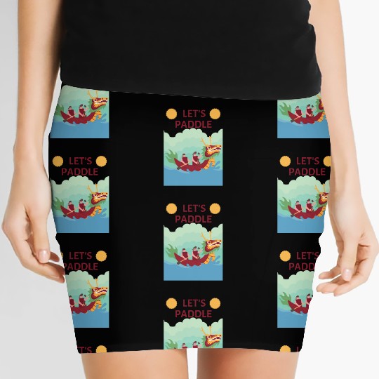 Lets paddle! Celebrate Dragon Boat Festival 2024 Women's Mini Skirts