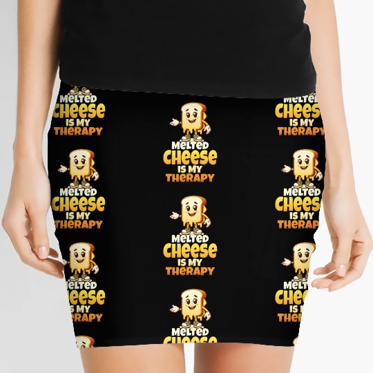 Melted Cheese Is My Therapy Women's Mini Skirts