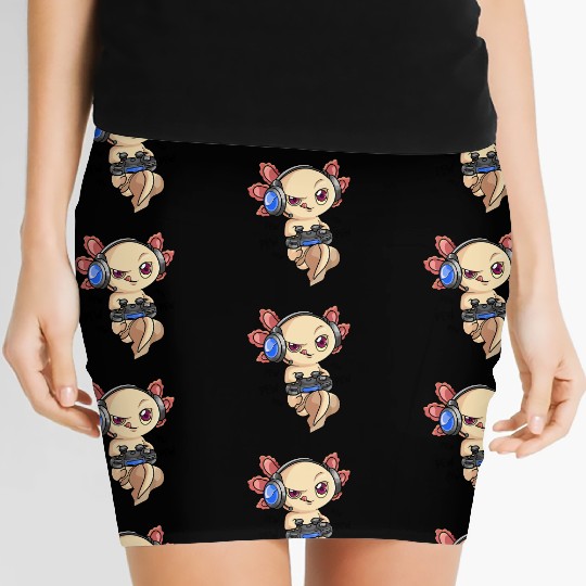 Gaming Axolotl Boys & Adults Axolotls Video Game Women's Mini Skirts