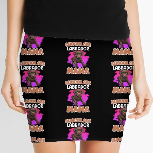 Labrador Retriever CHOCOLATE LAB MOM Labrador Women's Mini Skirts